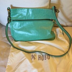 HOBO Mint Green Leather Shoulder Bag